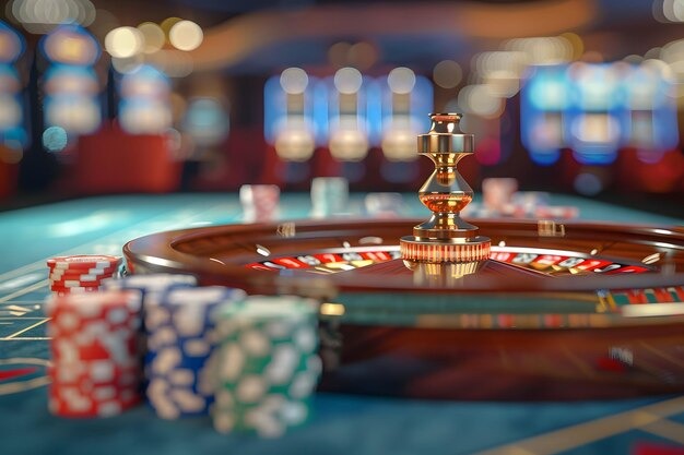 Live roulette table with dealer and betting interface